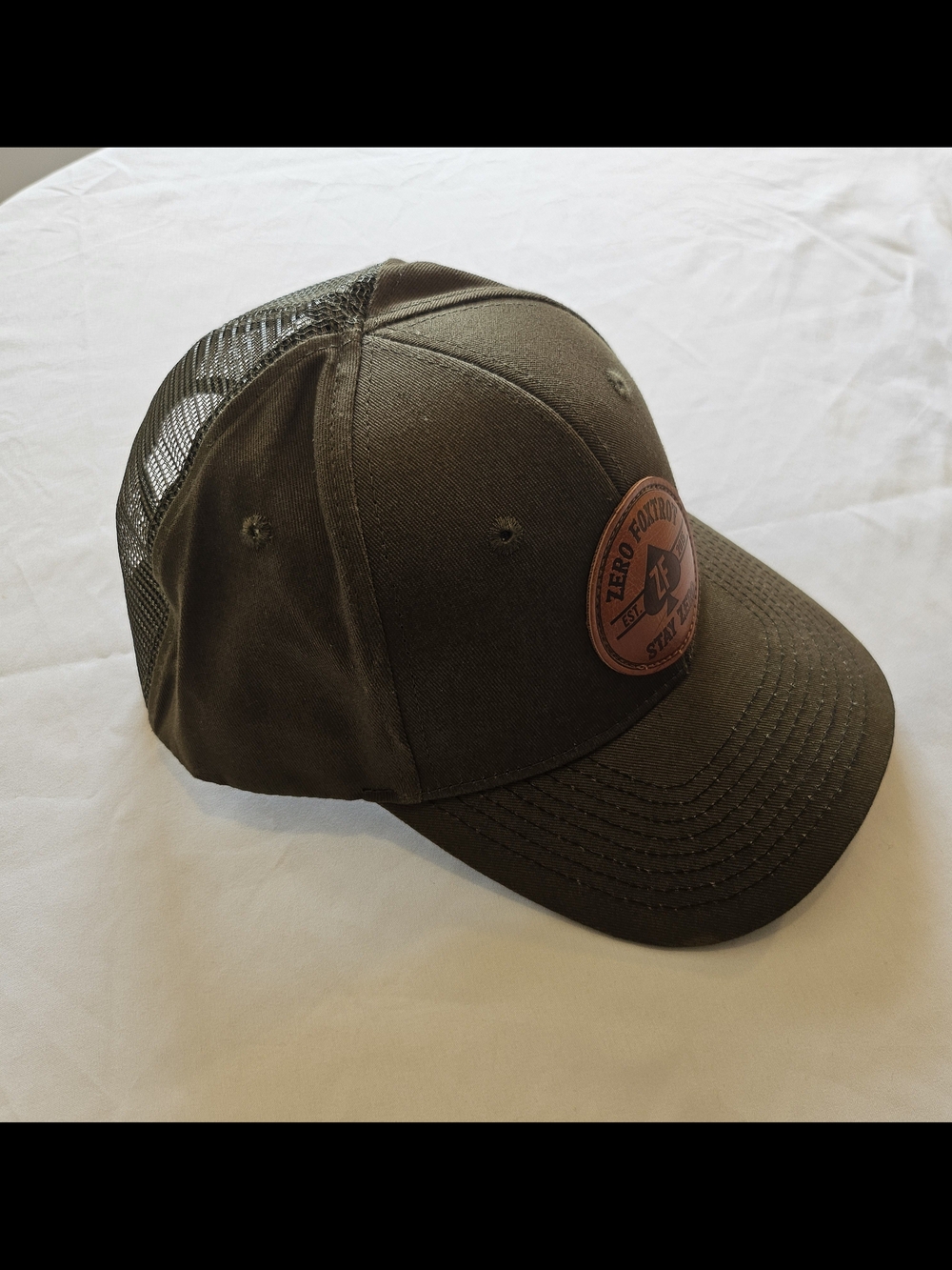 Zero Foxtrot Round Patch Cap in OD Green - Picture 4 of 5